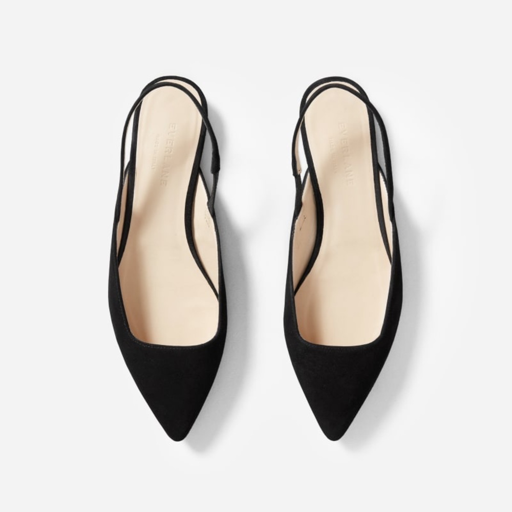 Everlane | NEW Editor Slingback Black Suede 5 - Picture 3 of 11